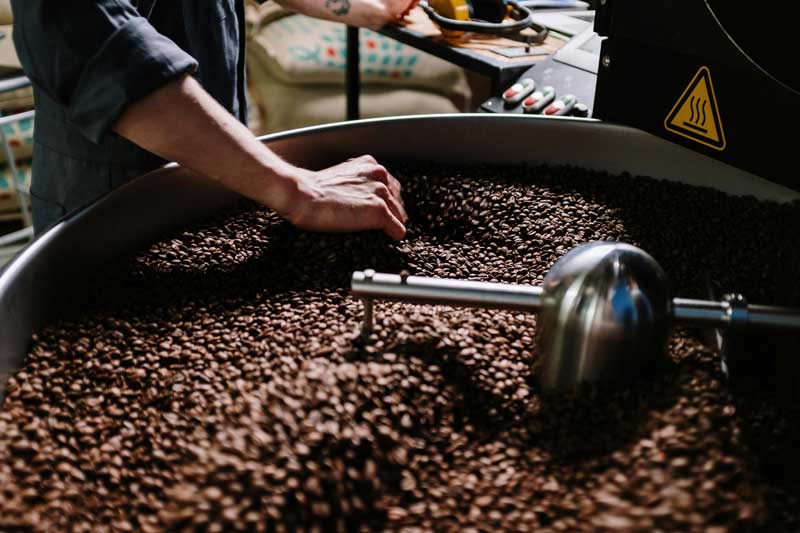 Exempel på Rich Card för ett kafferosteri